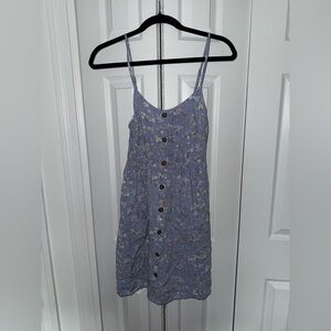 Pink Rose Lavender Floral Mini Dress